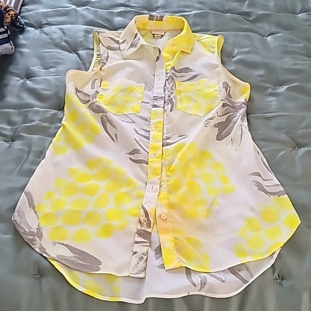 Yellow & Grey Top
